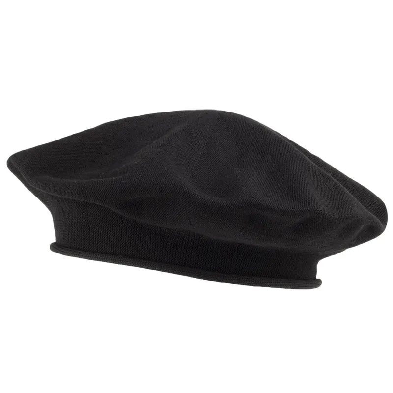 Béret en Coton 29cm de Diamètre noir PARKHURST