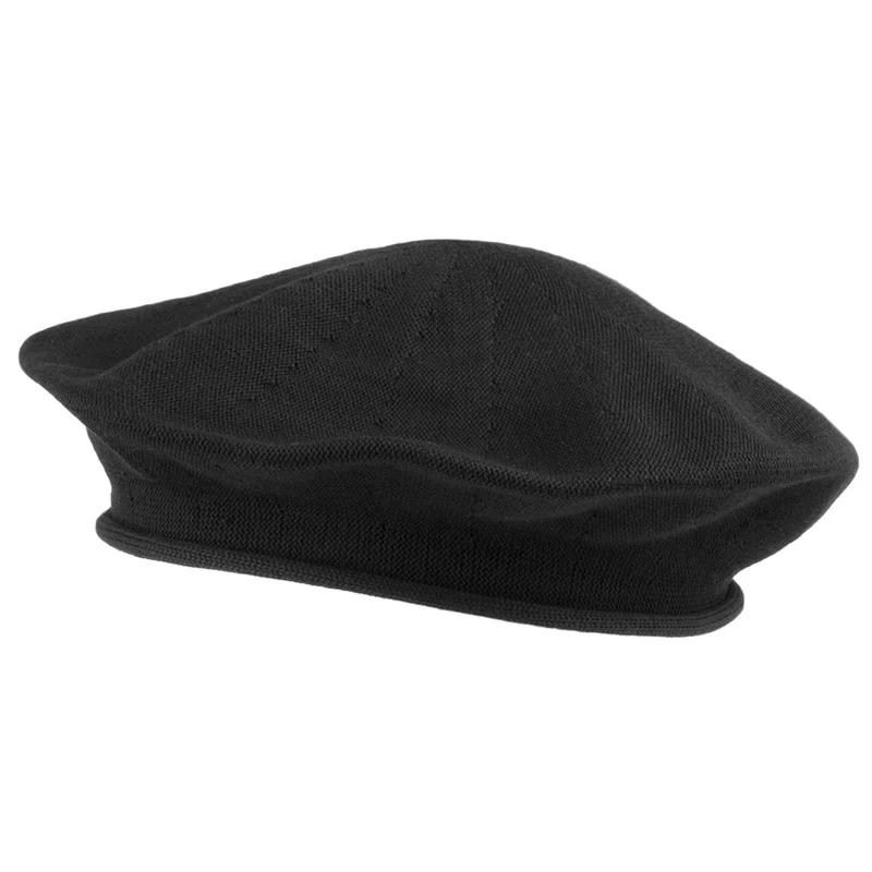 Béret en Coton 26cm de Diamètre noir PARKHURST