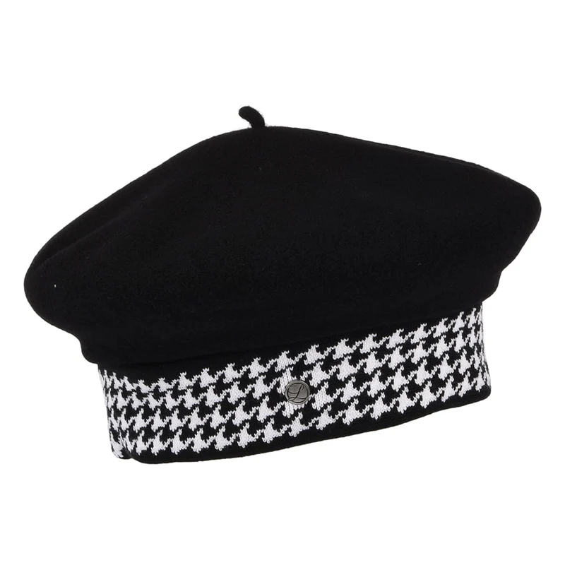 Béret en Laine Mérinos Gabrielle noir HÉRITAGE PAR LAULHÈRE
