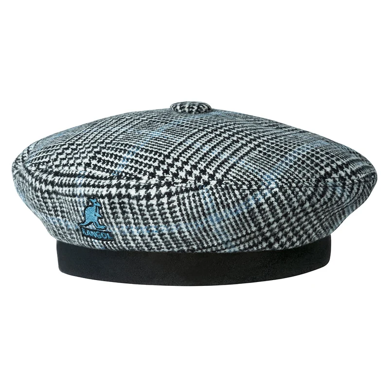 Béret à Carreaux Show Your Teeth noir-bleu KANGOL