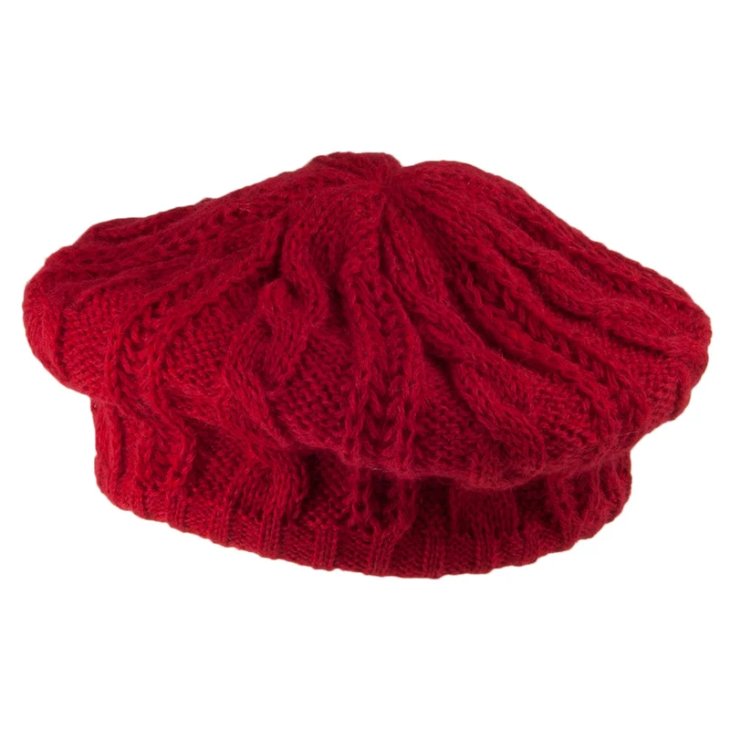Béret à Torsades rouge WHITELEY
