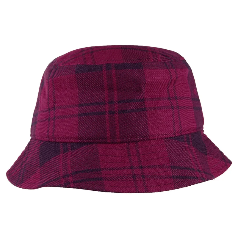 Chapeau Bob en Coton Sergé à Carreaux Pulford bordeaux-noir CARHARTT WIP