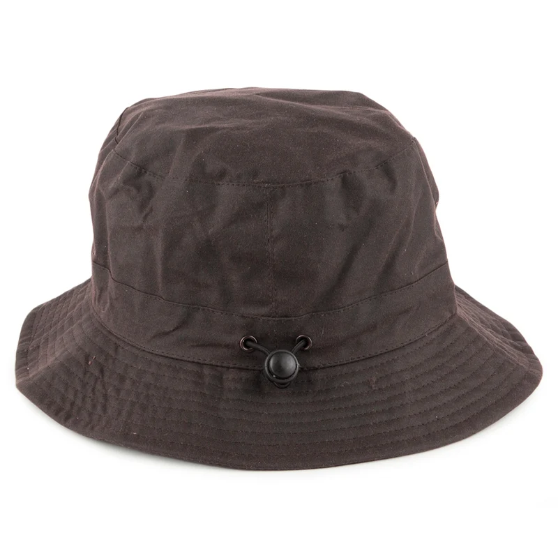 Chapeau Bob en Coton Ciré Hydrofuge marron JAXON & JAMES