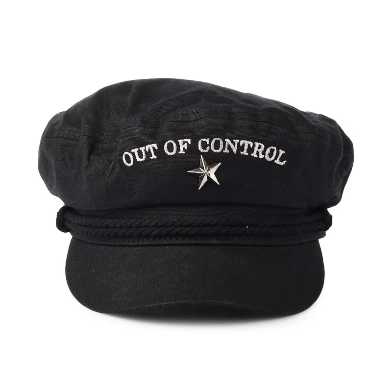 Casquette de Marin en Toile de Coton Cirée Out Of Control Joe Strummer noir BRIXTON