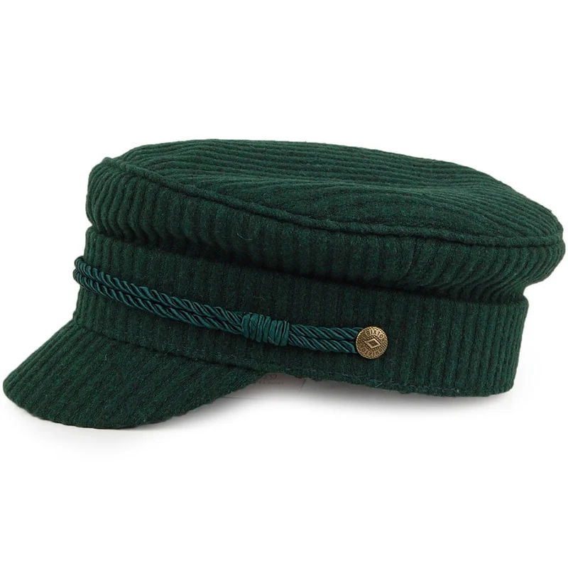 Casquette de Marin Fiddler Côtelée Albany émeraude BRIXTON