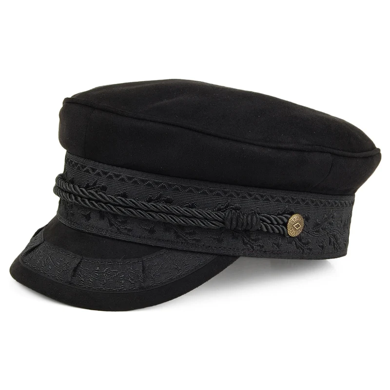 Casquette de Marin Fiddler Imitation Daim Albany noir BRIXTON