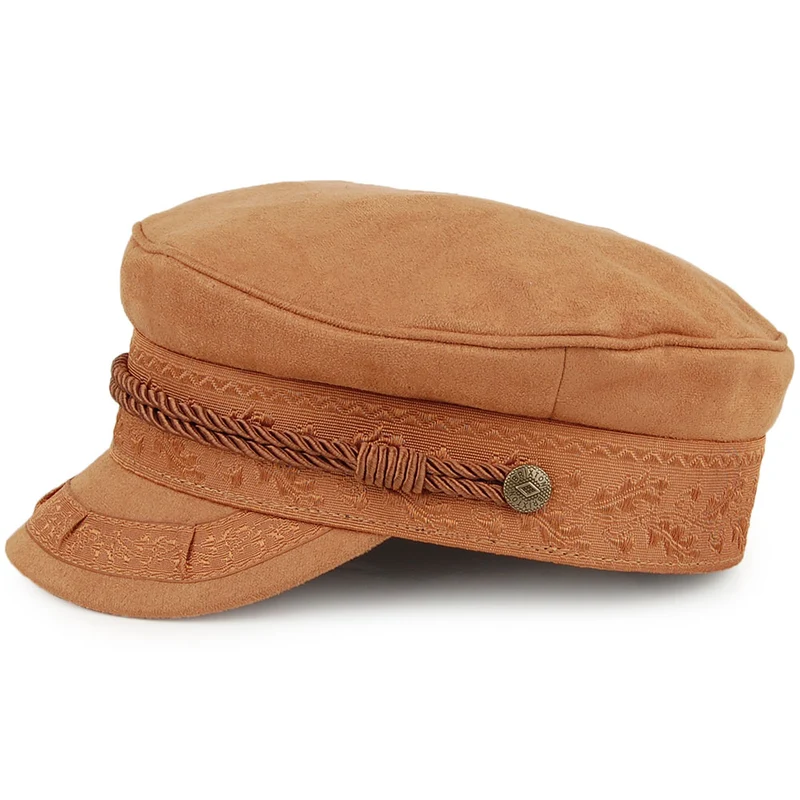 Casquette de Marin Fiddler Imitation Daim Albany beige sable BRIXTON