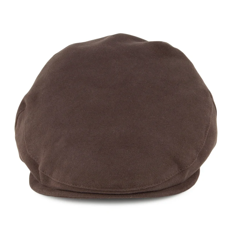 Casquette Plate en Moleskine marron CHRISTYS