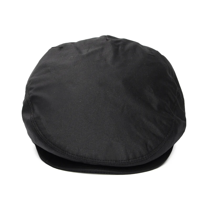 Casquette Plate en Toile Cirée Hydrofuge noir JAXON & JAMES