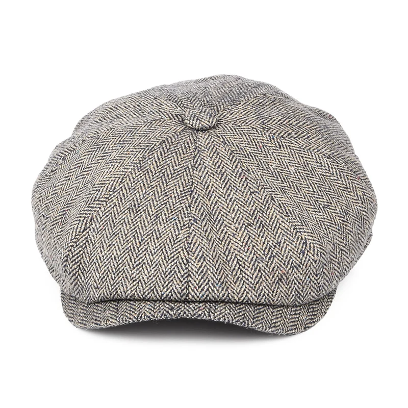 Casquette Gavroche en Soie Hatteras naturel-indigo STETSON