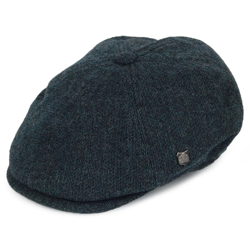 Casquette Gavroche en Laine d'Agneau Mérinos Hudson bleu pétrole FAILSWORTH