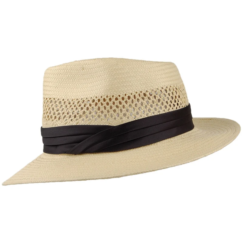 Chapeau Fedora en Paille Goodman naturel BRIXTON