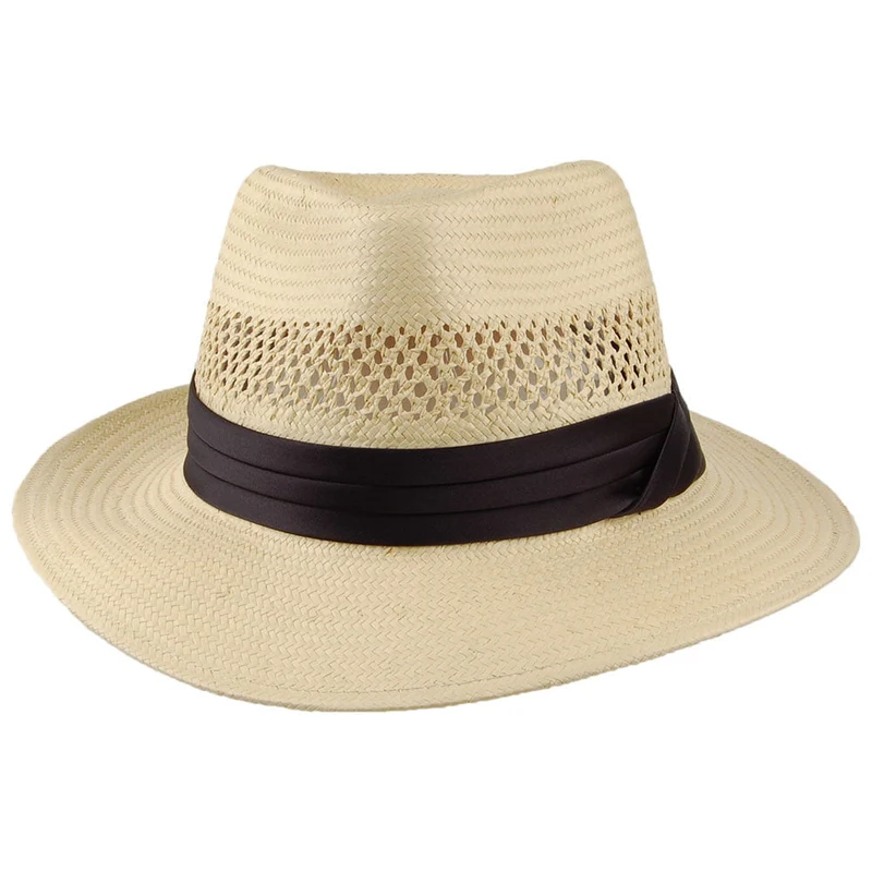 Chapeau Fedora en Paille Goodman naturel BRIXTON