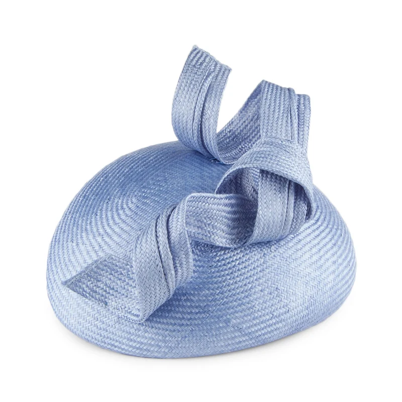 Chapeau Calot en Paille Duchesse De Cambridge bleu WHITELEY