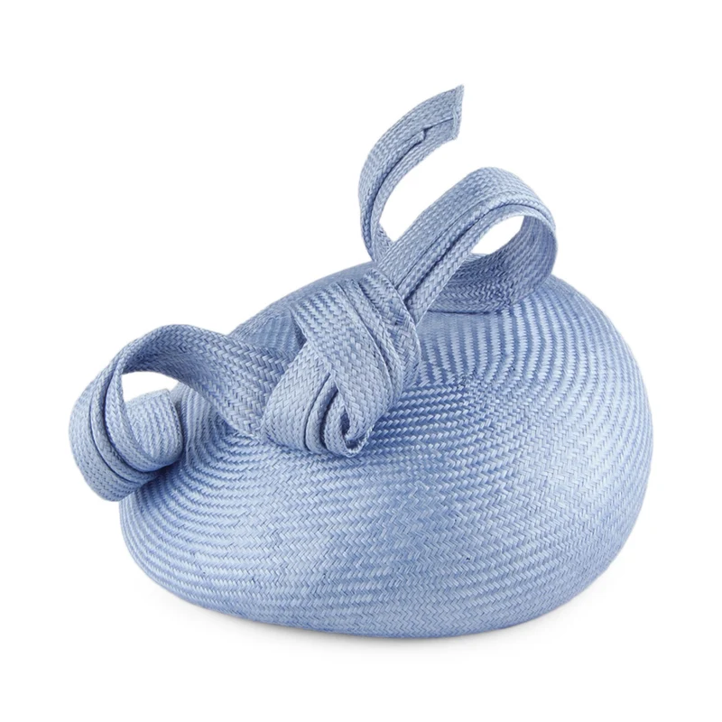 Chapeau Calot en Paille Duchesse De Cambridge bleu WHITELEY