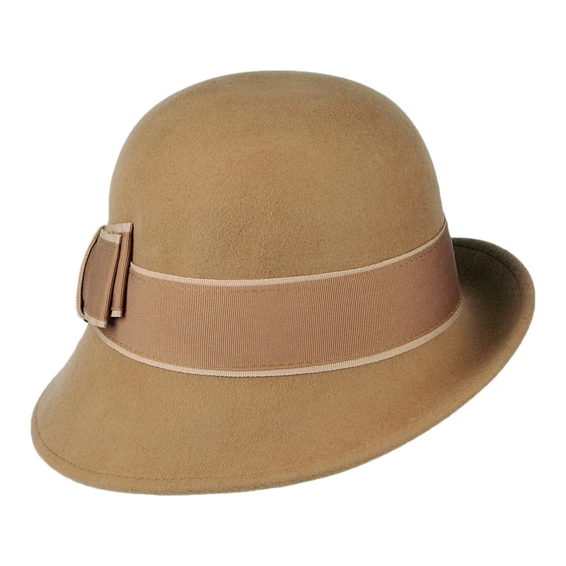 Chapeau Cloche en Laine Feutrée Downtown camel CHRISTYS