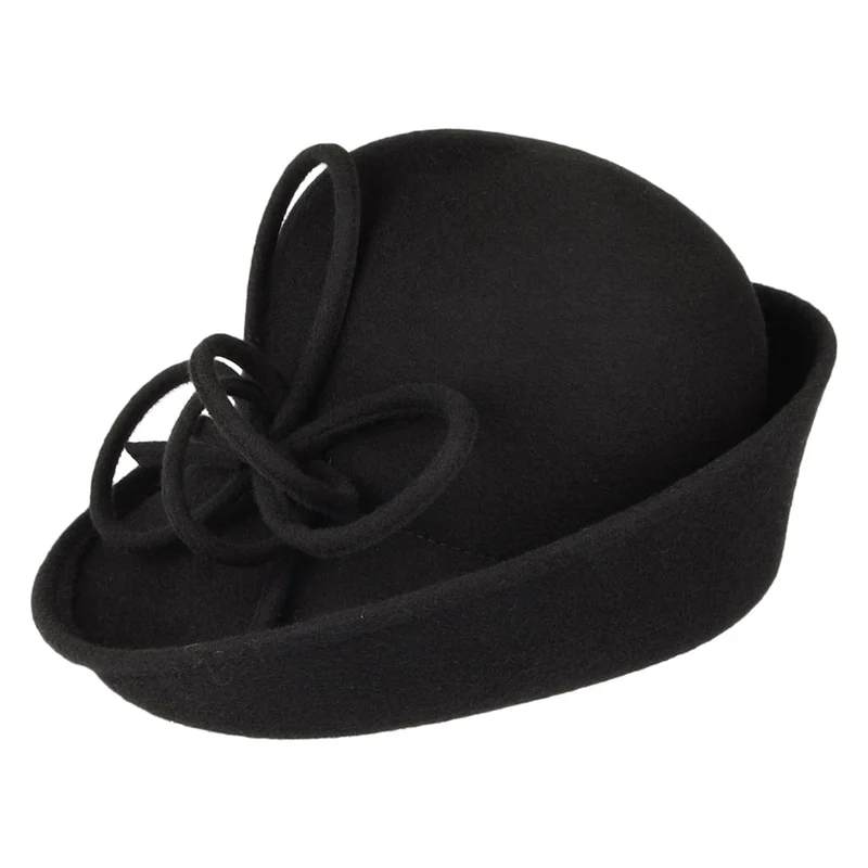 Chapeau Cloche Caroline noir WHITELEY