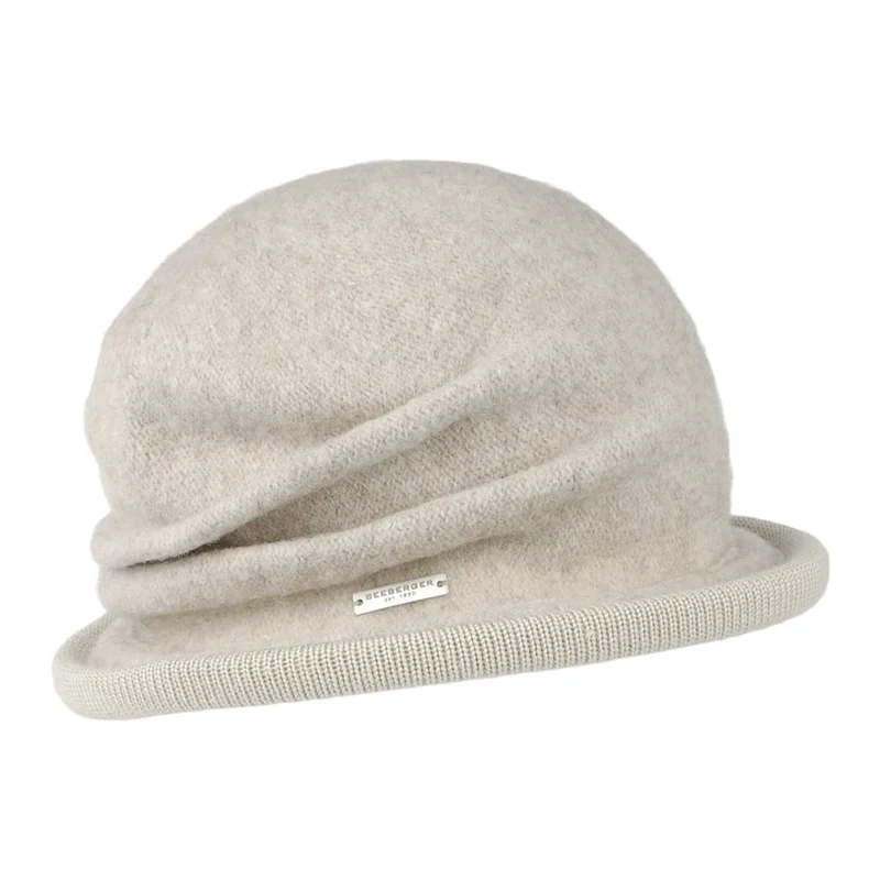 Chapeau Cloche en Laine sable SEEBERGER