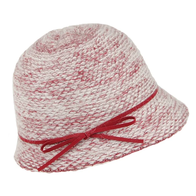 Chapeau Cloche Hiver Lauren mélange de bordeaux DORFMAN PACIFIC