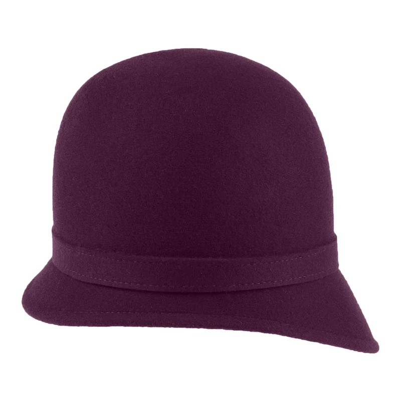 Chapeau Cloche en Laine avec Noeud Harper mûre WHITELEY