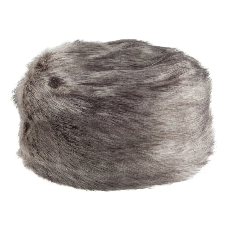 Chapeau Calot Femme Hiver en Fausse Fourrure gris HELEN MOORE