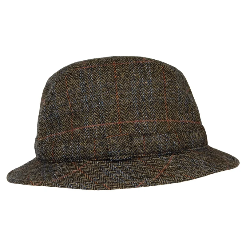 Chapeau Trilby à Chevrons Enroulable olive CITY SPORT