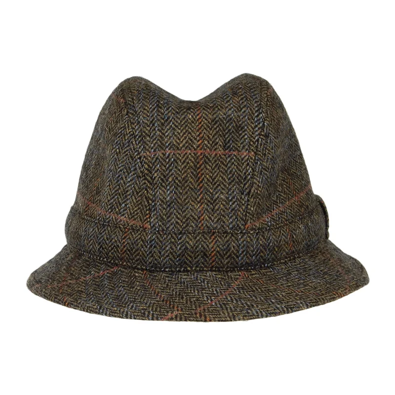 Chapeau Trilby à Chevrons Enroulable olive CITY SPORT