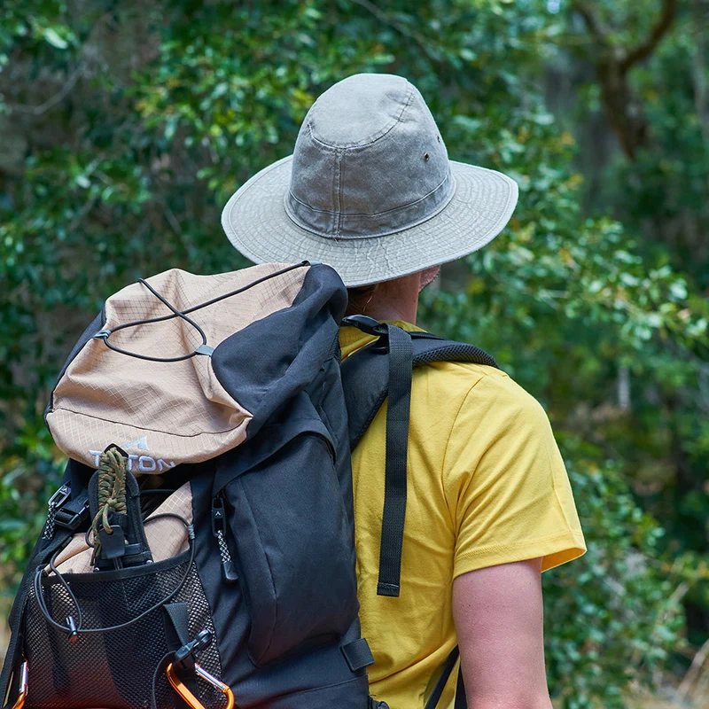 Chapeau Fedora Safari en Coton Rondavel olive DORFMAN PACIFIC