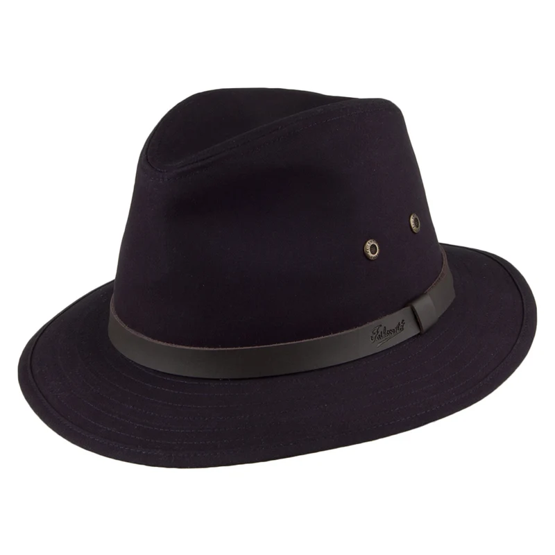 Chapeau Fedora Safari Ambassador bleu marine FAILSWORTH