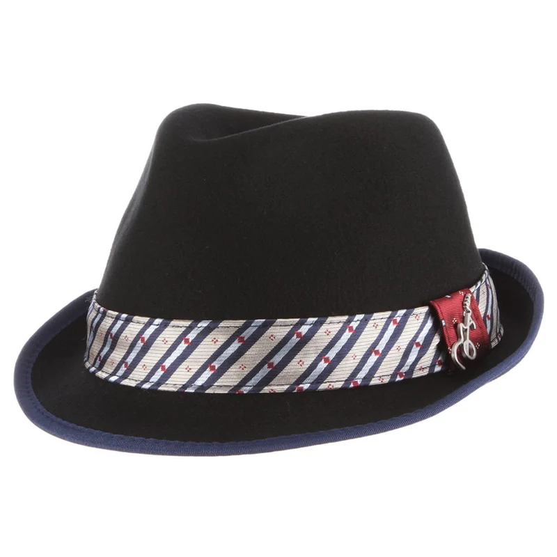 Chapeau Trilby en Laine Feutrée Déformable Notes noir CARLOS SANTANA