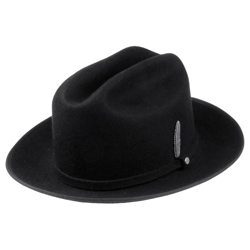 Chapeau de Cowboy en Laine Feutrée Open Road noir STETSON