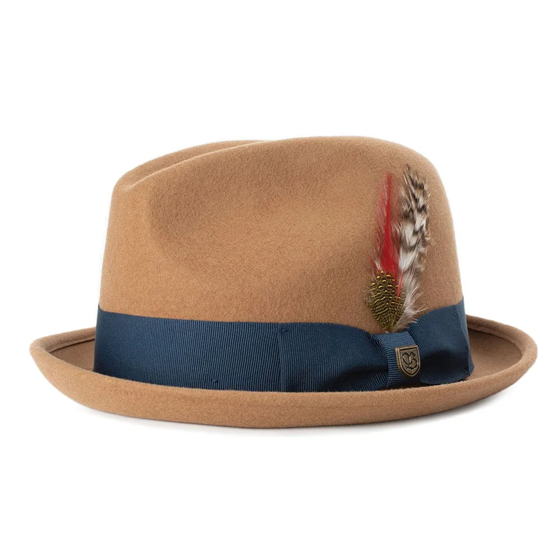 Chapeau Trilby Gain beige sable clair BRIXTON
