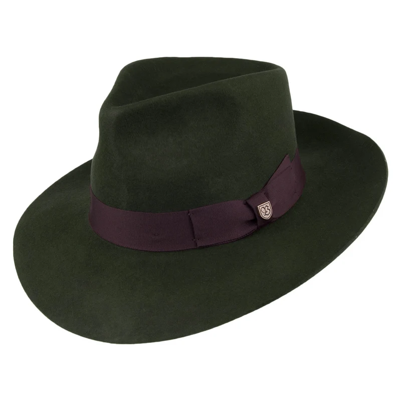 Chapeau Fedora Lopez olive foncé BRIXTON