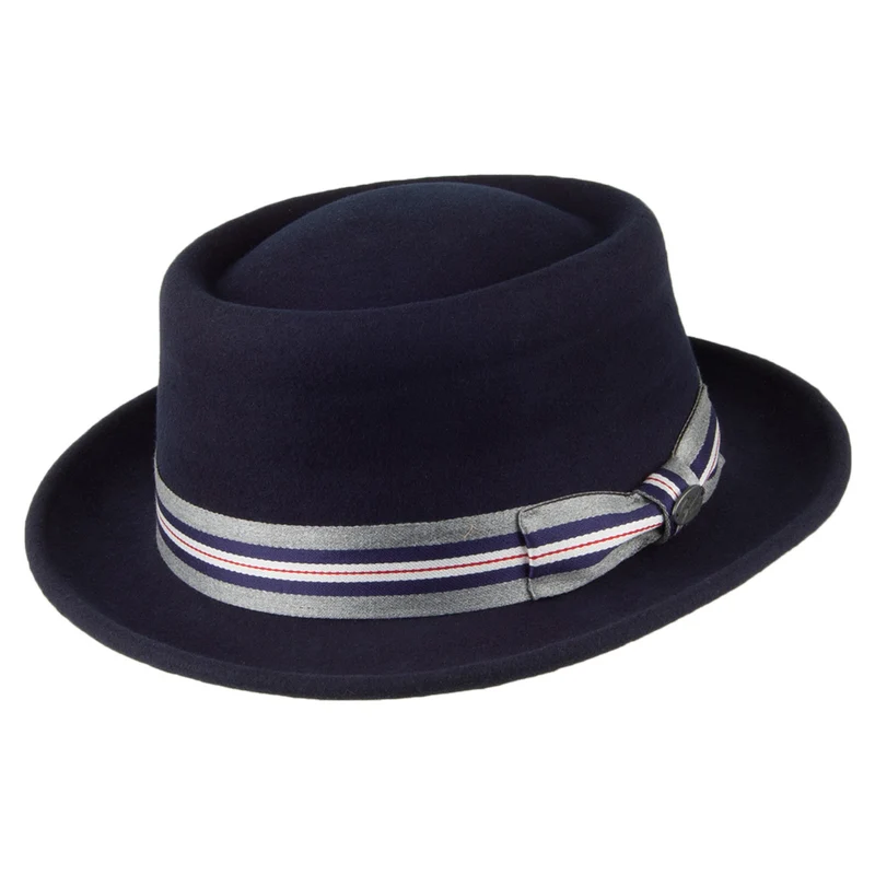 Chapeau Pork Pie Klaxon bleu marine BAILEY