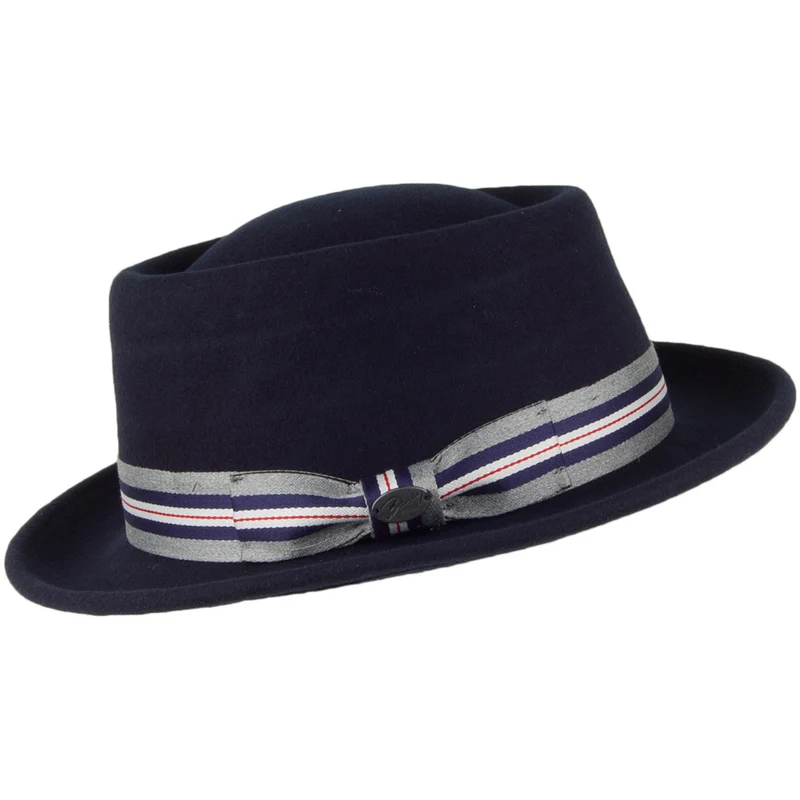 Chapeau Pork Pie Klaxon bleu marine BAILEY