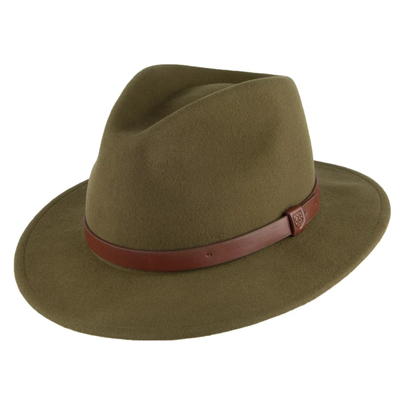 Chapeau Fedora Messer olive clair BRIXTON