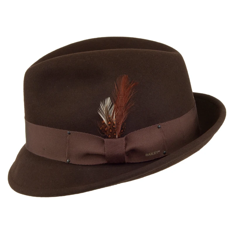Chapeau Trilby en Laine Feutrée Déformable Hydrofuge Tino marron BAILEY