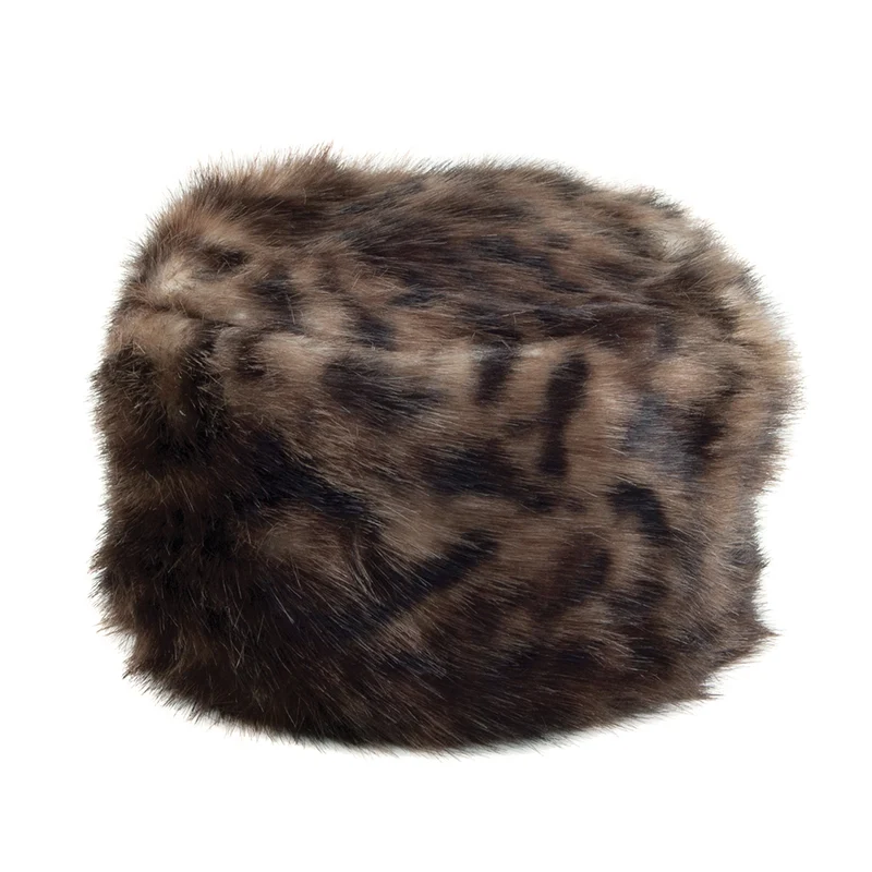 Chapeau Calot Femme Hiver en Fausse Fourrure léopard HELEN MOORE