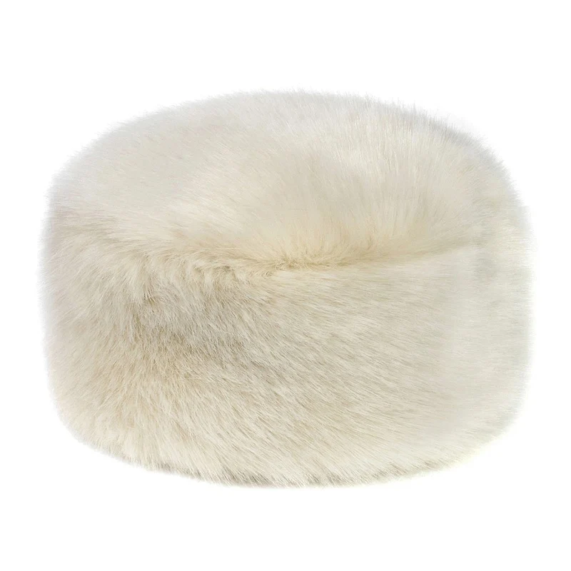 Chapeau Calot Femme Hiver en Fausse Fourrure ivoire HELEN MOORE