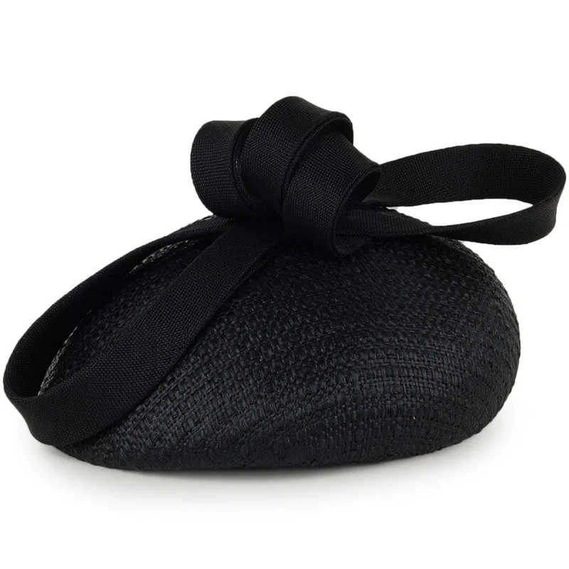 Chapeau Calot en Paille Freya noir WHITELEY