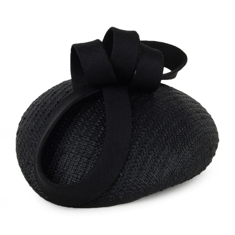 Chapeau Calot en Paille Freya noir WHITELEY