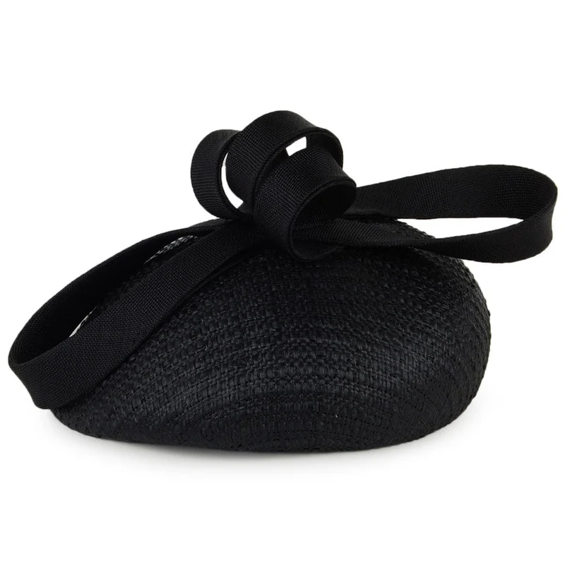 Chapeau Calot en Paille Freya noir WHITELEY