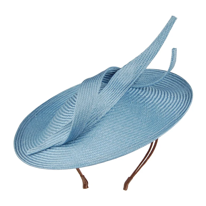 Chapeau Bibi Disque en Paille Marian bleu clair WHITELEY