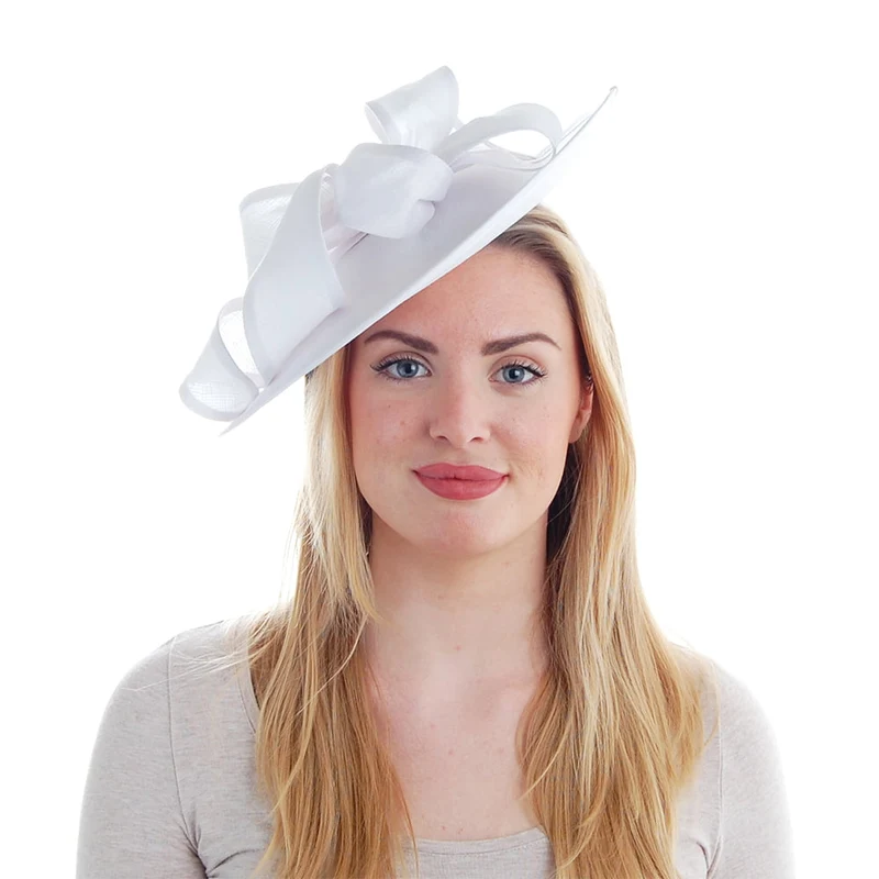 Chapeau Bibi de Cérémonie Brianna blanc FAILSWORTH
