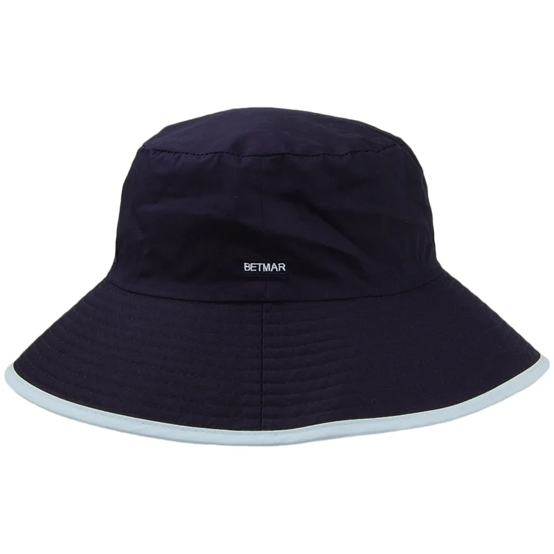 Chapeau Été Réversible Florence bleu marine et mix de couleurs BETMAR
