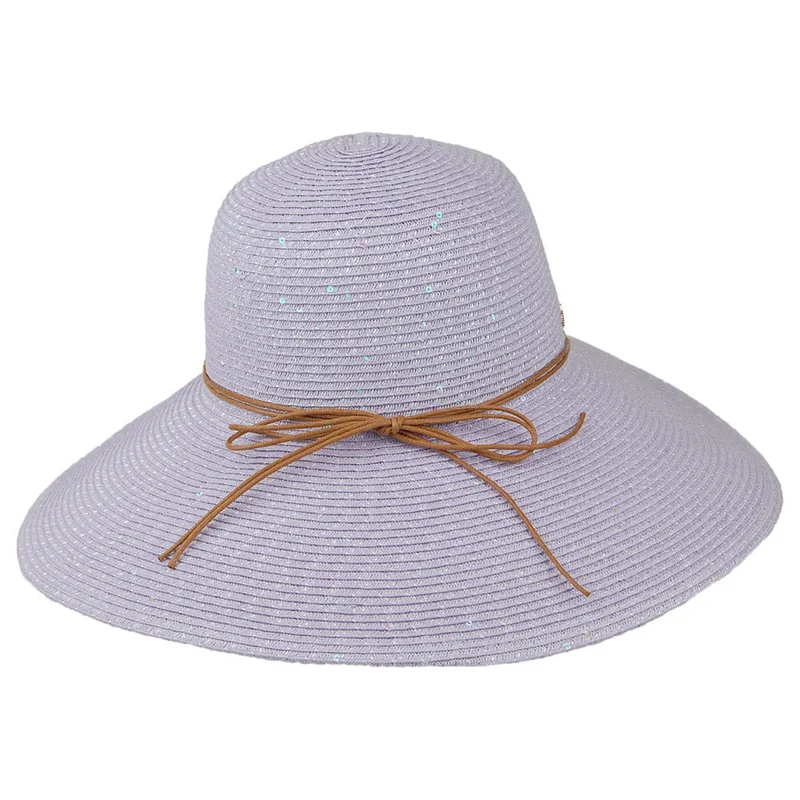Chapeau Été en Papier Tressé Waverly lavande CAPPELLI