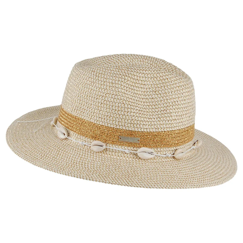 Chapeau Fedora Seashell naturel-doré SEEBERGER