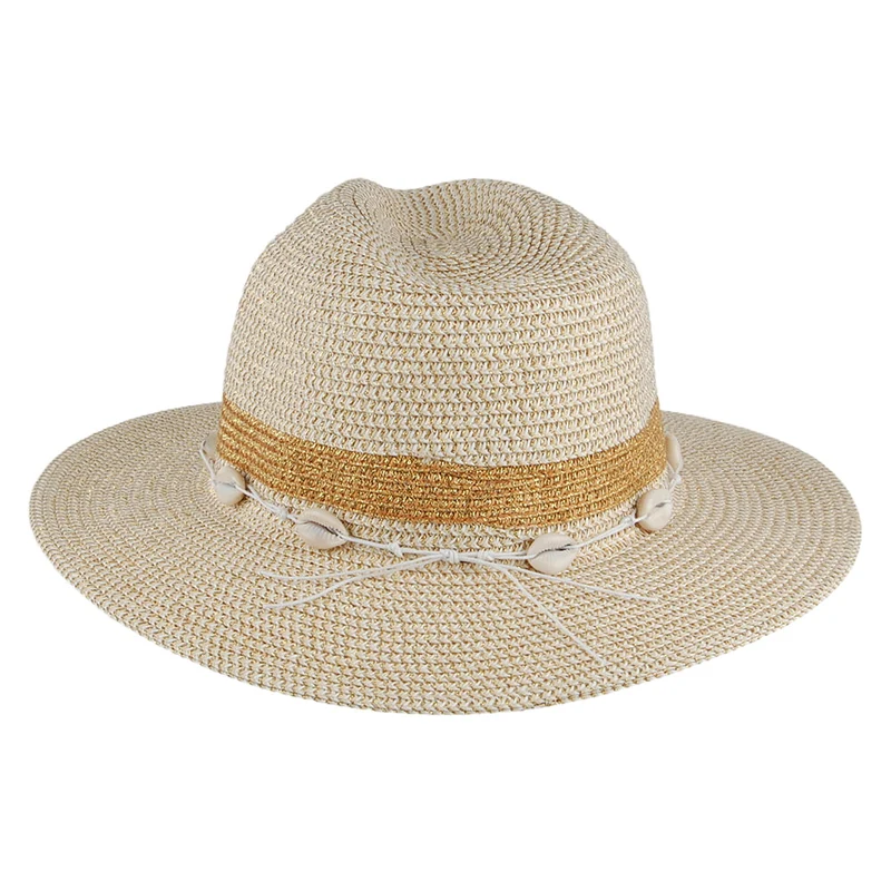 Chapeau Fedora Seashell naturel-doré SEEBERGER