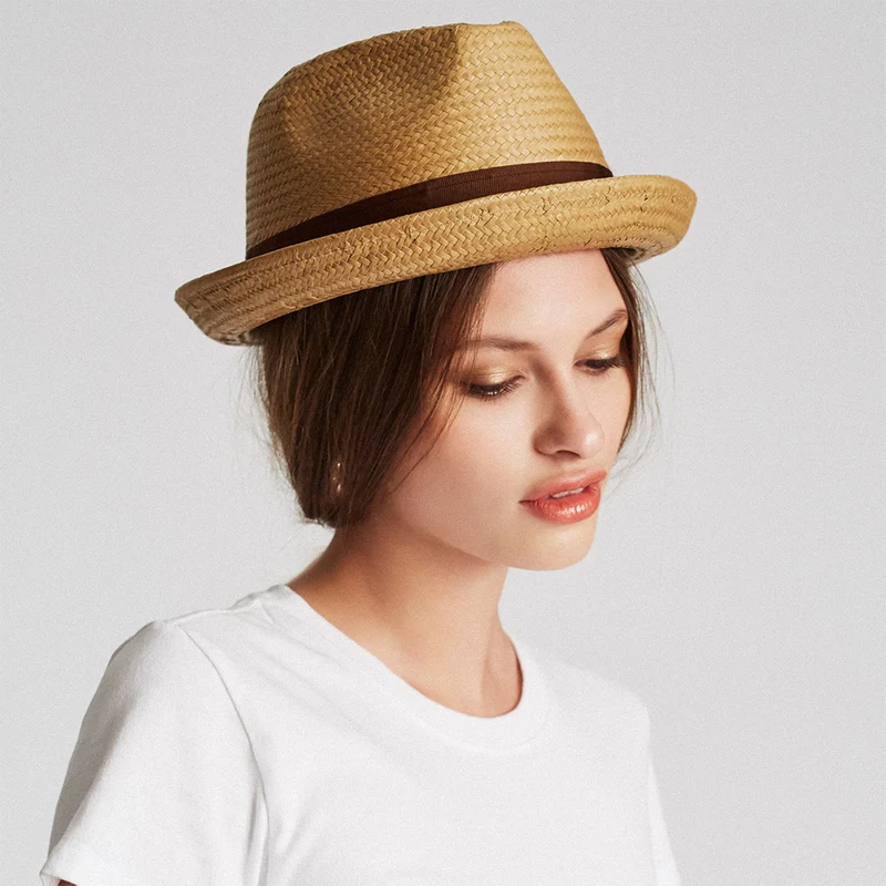 Chapeau Trilby en Paille Castor latte BRIXTON