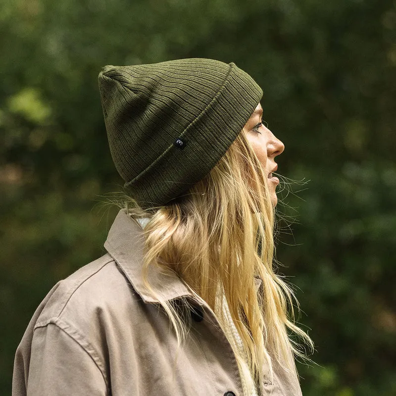 Bonnet Côtelé Long olive JAXON & JAMES - VENTE EN GROS